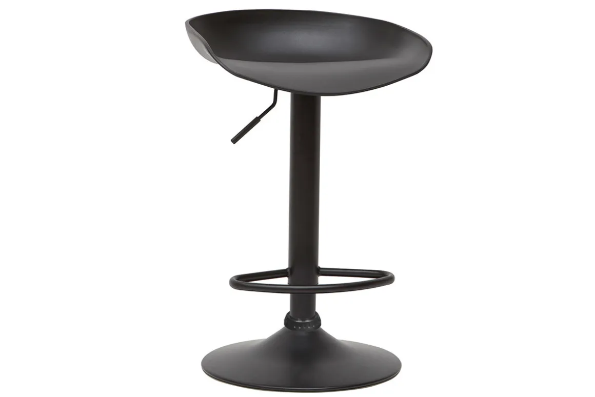 Hot Miliboo Taburetes de bar regulables modernos negros A65 cm (lote de 2) PEBBLE