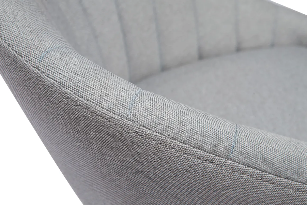 Best Sale Miliboo Taburetes de bar tejido gris claro 65 cm (lote de 2) SHERU