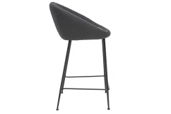 Flash Sale Miliboo Taburetes de bar tejido gris oscuro 65 cm (lote de 2) SHERU