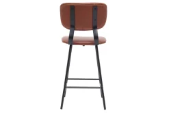 Flash Sale Miliboo Taburetes de bar vintage marrón claro con patas en metal 65cm (lote de 2) LAB