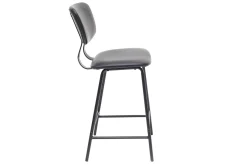 Outlet Miliboo Taburetes de bar vintage negro con patas en metal 65cm (lote de 2) LAB