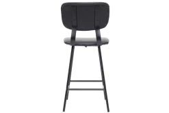 Outlet Miliboo Taburetes de bar vintage negro con patas en metal 65cm (lote de 2) LAB