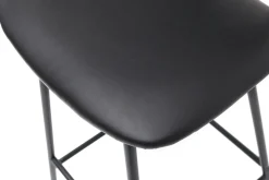 Outlet Miliboo Taburetes de bar vintage negro con patas en metal 65cm (lote de 2) LAB