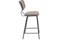 Fashion Miliboo Taburetes de bar vintage marrón con patas en metal 65cm (lote de 2) LAB