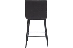 Cheap Miliboo Taburetes de cocina estilo vintage tejido gris oscuro (set de 2), 62 cm de altura, FARELL