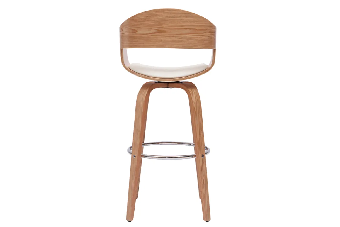 Sale Miliboo Taburetes de cocina nórdicos con giro 360° de madera clara 67 cm GAO
