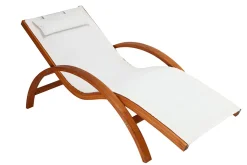 Fashion Miliboo Tumbona para el sol blanco roto BIARRITZ