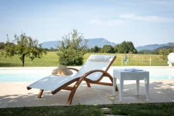 Fashion Miliboo Tumbona para el sol blanco roto BIARRITZ