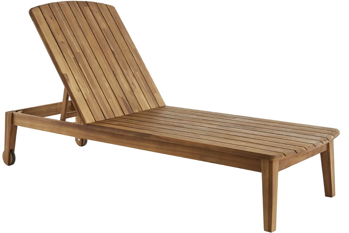 Shop Miliboo Tumbona de madera de acacia maciza CANOPEE