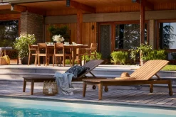 Shop Miliboo Tumbona de madera de acacia maciza CANOPEE