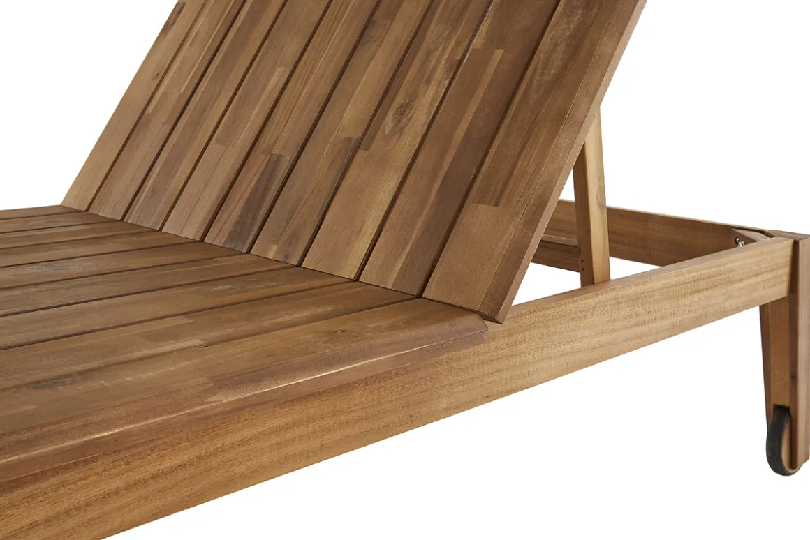 Shop Miliboo Tumbona de madera de acacia maciza CANOPEE