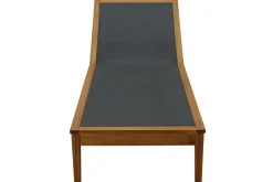 Discount Miliboo Tumbona gris oscuro y madera maciza NAVEEN